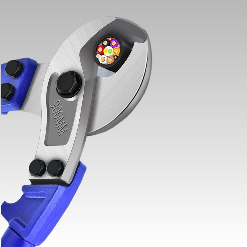 Cable Cutter - Industrial Bolt Cropper with Crescent Blades for Copper/Aluminum Cables