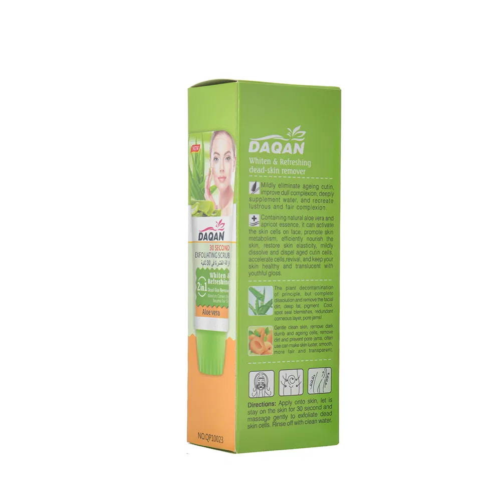 Factory Direct Sales Daqan Aloe Vera Blemish Dead-Skin Remover Facial Exfoliating Scrub