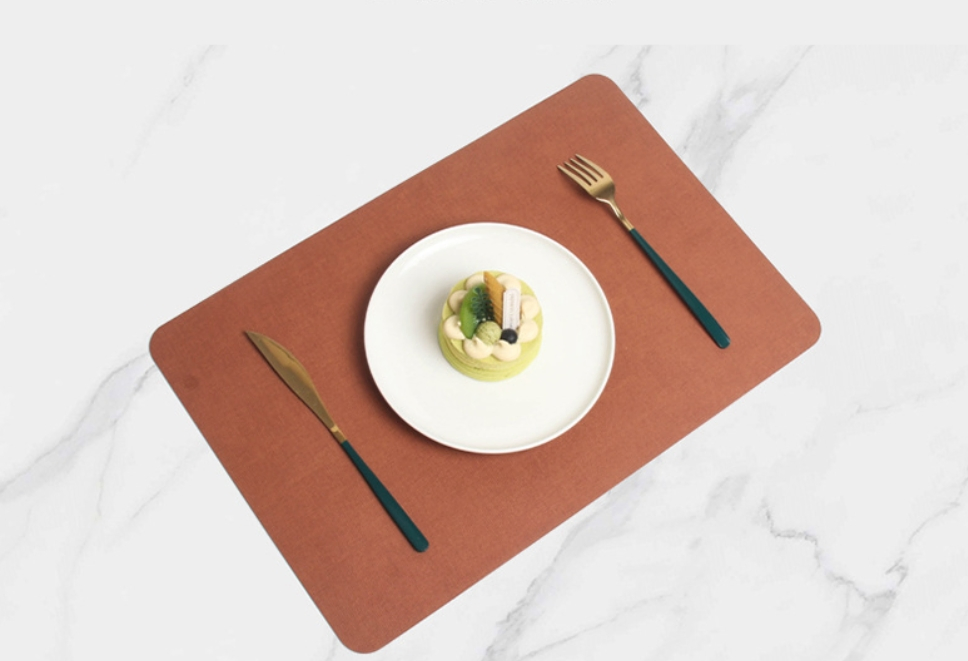 Luxury Fabric Texture PVC Placemats Heat Resistant Oilproof
