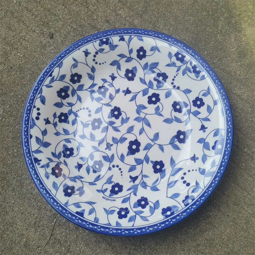 9.2"Soup Plate Full Decal Under Glaze Porcelainware Ceramics Tableware