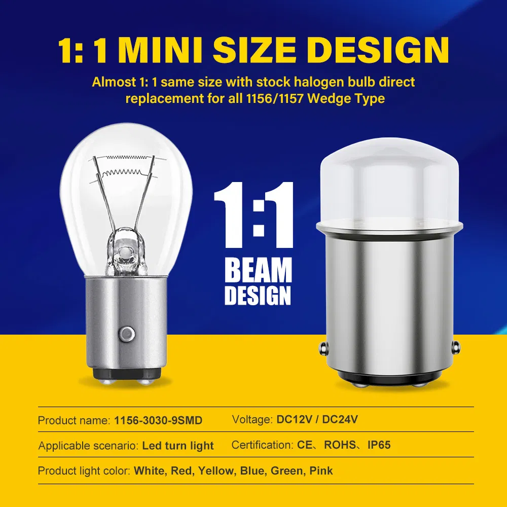 Светодиодная лампа BKR 1157 9SMD для поворотников