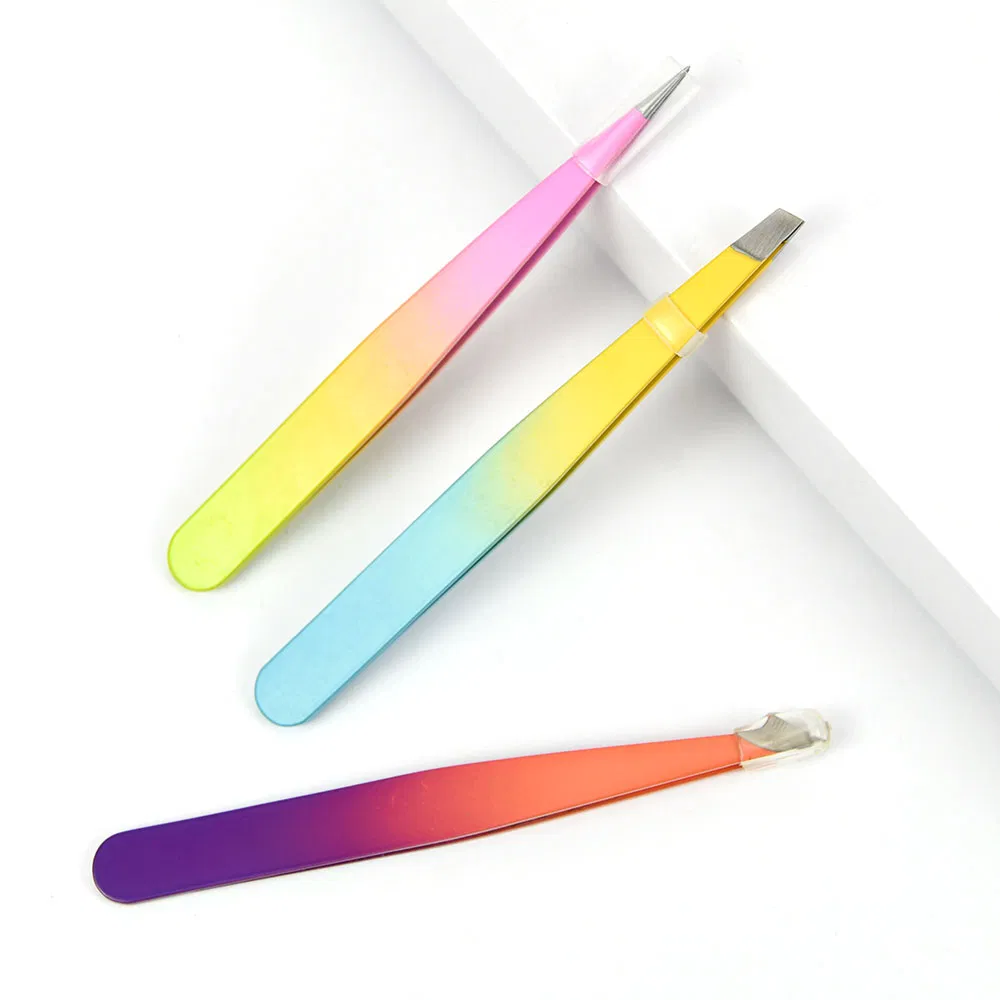 Colour Lash Eyebrow Clip Tweezer Eyelash Tweezers for Makeup