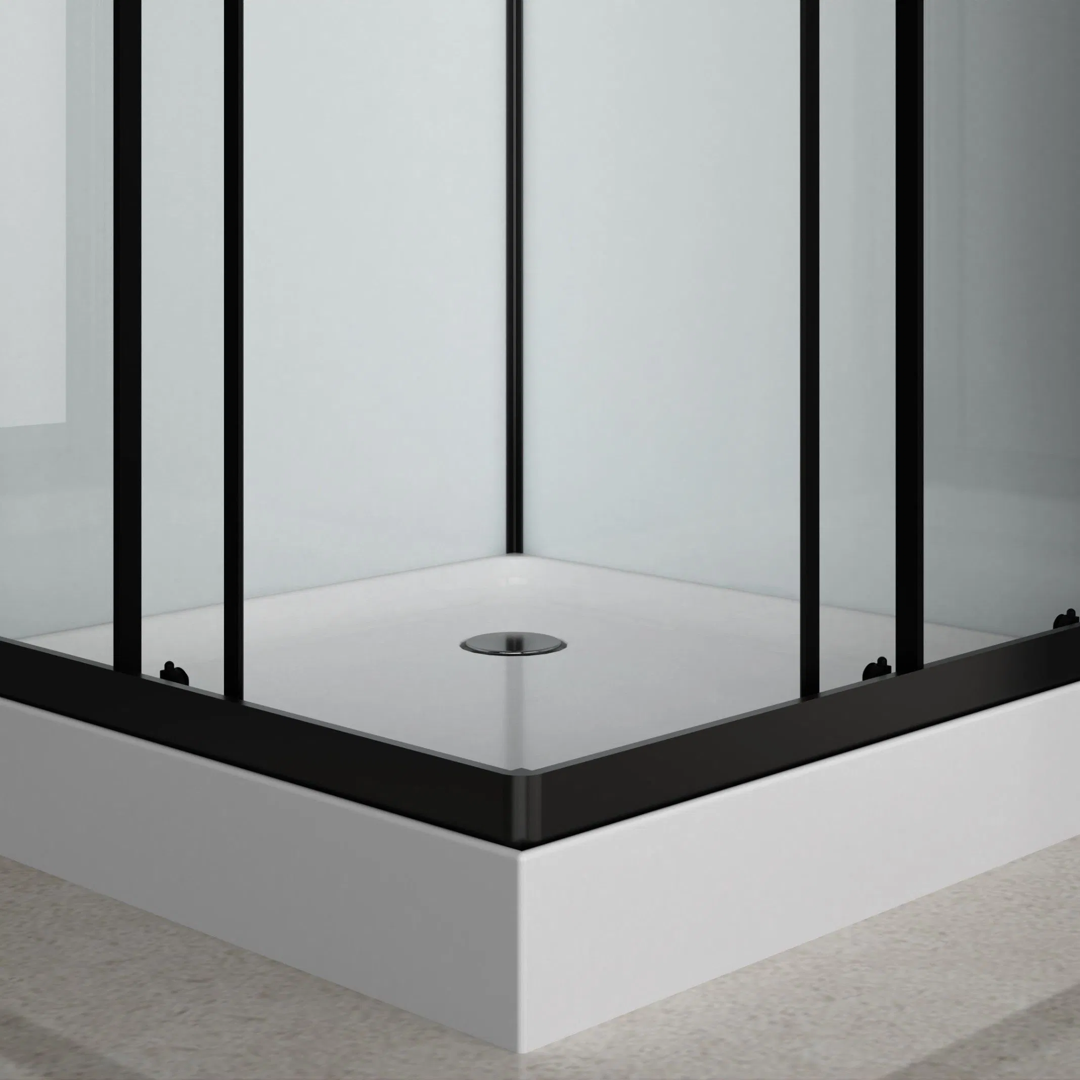 Simple Bathroom Shower Enclosure Tempered Glass Shower Cabin