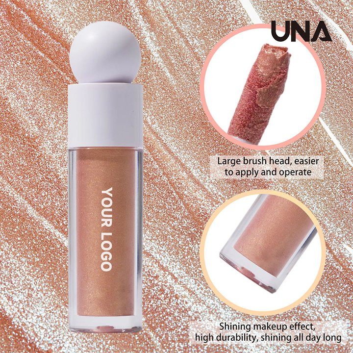 Easy to Blend Buildable Shine Professional Makeup Private Label Bulk Order Supplier Multi Shade 8 Color Liquid Highlighter