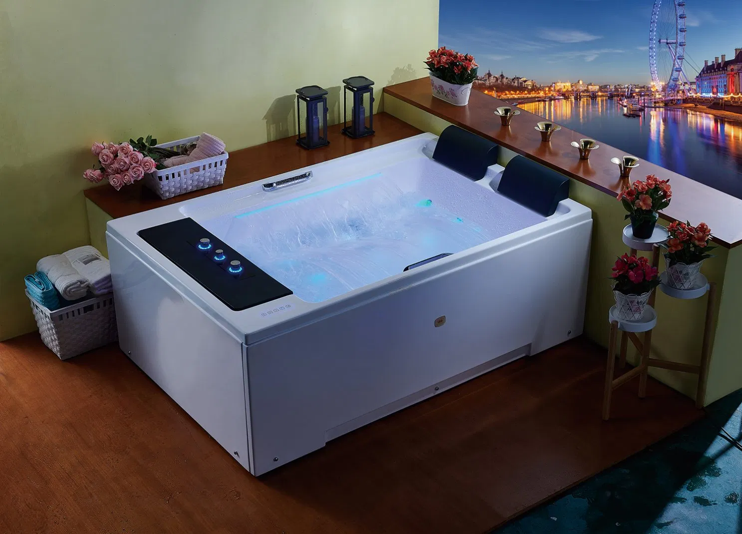 Роскошная гидромассажная ванна с подсветкой