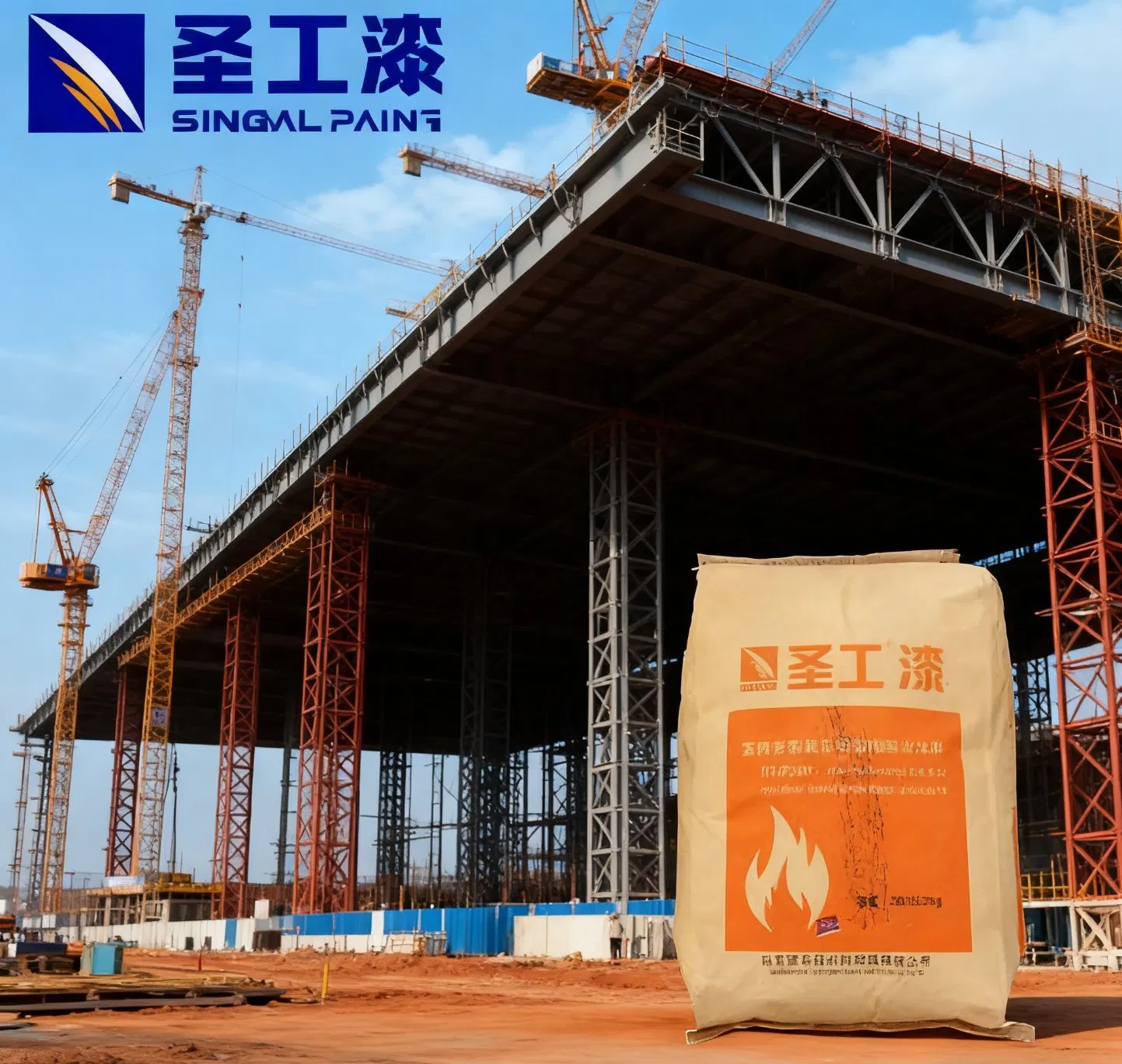 Indoor Non-Intumenscent Fire Retardant Coating for Steel Structure