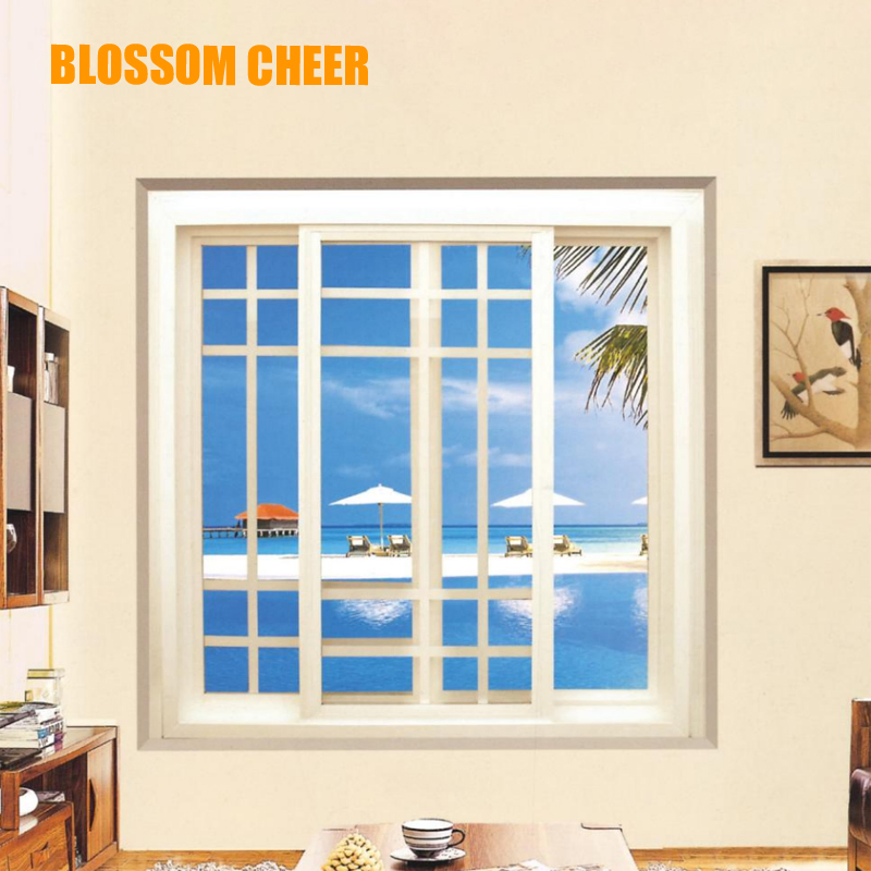 Plastic Steel White Window Inner Steel Lining Low E Glass