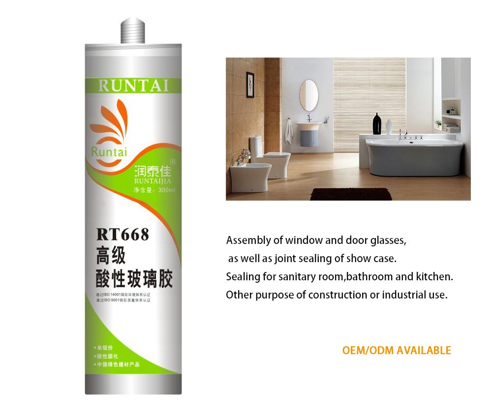 Durable Waterproof Acetic Silicone Sealant for Versatile Glass Applications