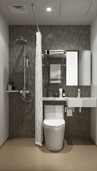 Villa Project Cost-Effective FRP SMC Molded Space-Saving Durable Prefabricated Integrated Bathroom