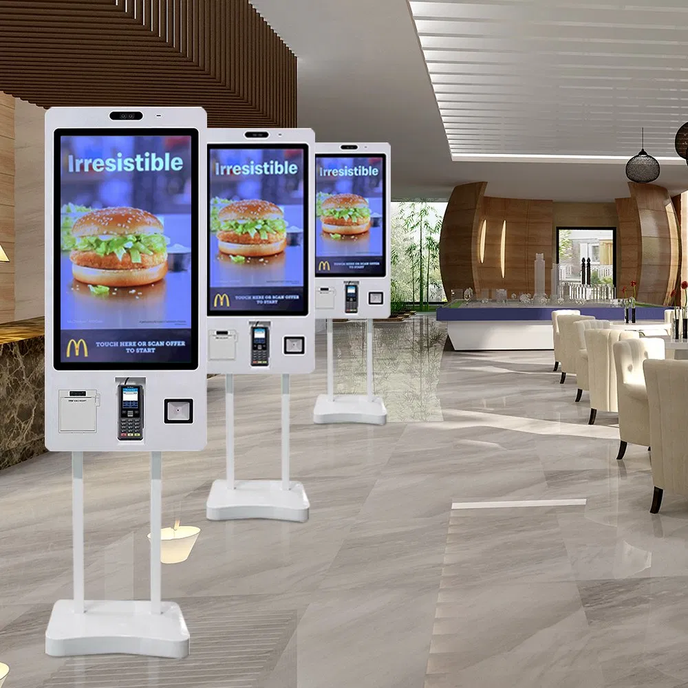 Self Ordering Touch Screen Freestanding Payment Interactive Self Service Ordering Kiosk Shopping Mall Advertising Kiosks
