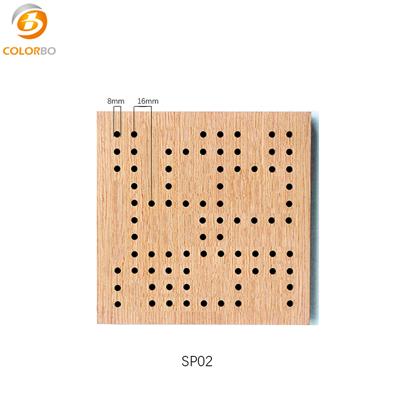 Wood Timber Veneer Perforated Wooden Acoustic Panel