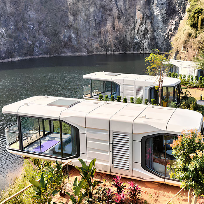 Modern Capsule Unit Space Capsule House Prefabricated Modular Capsule Room Tiny Home Apple Cabin for Commercial Space