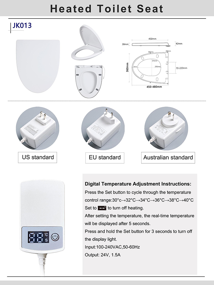 Direct Factory High Quality Modern Remote Control Warm Heating Toilet Seat Cover