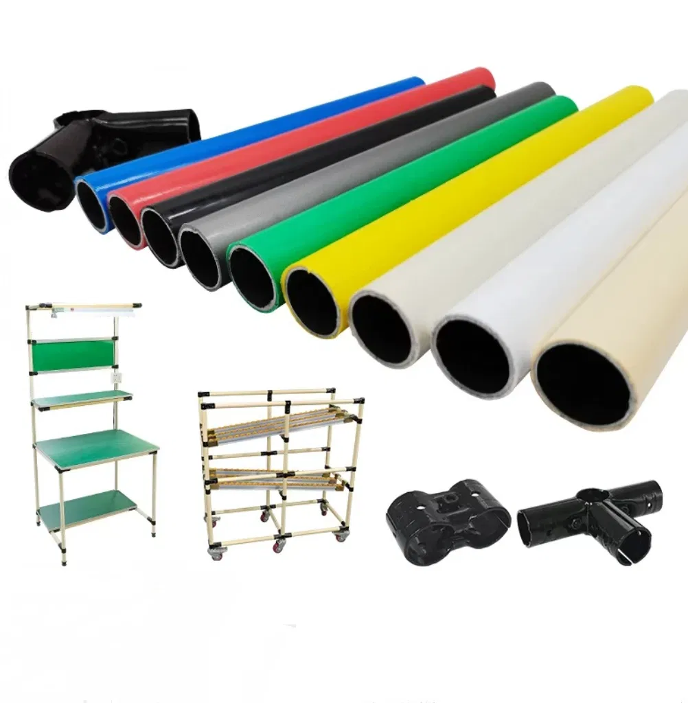 Round Steel 28mm Lean Tube ABS Coated for Lean Pipe Rack System