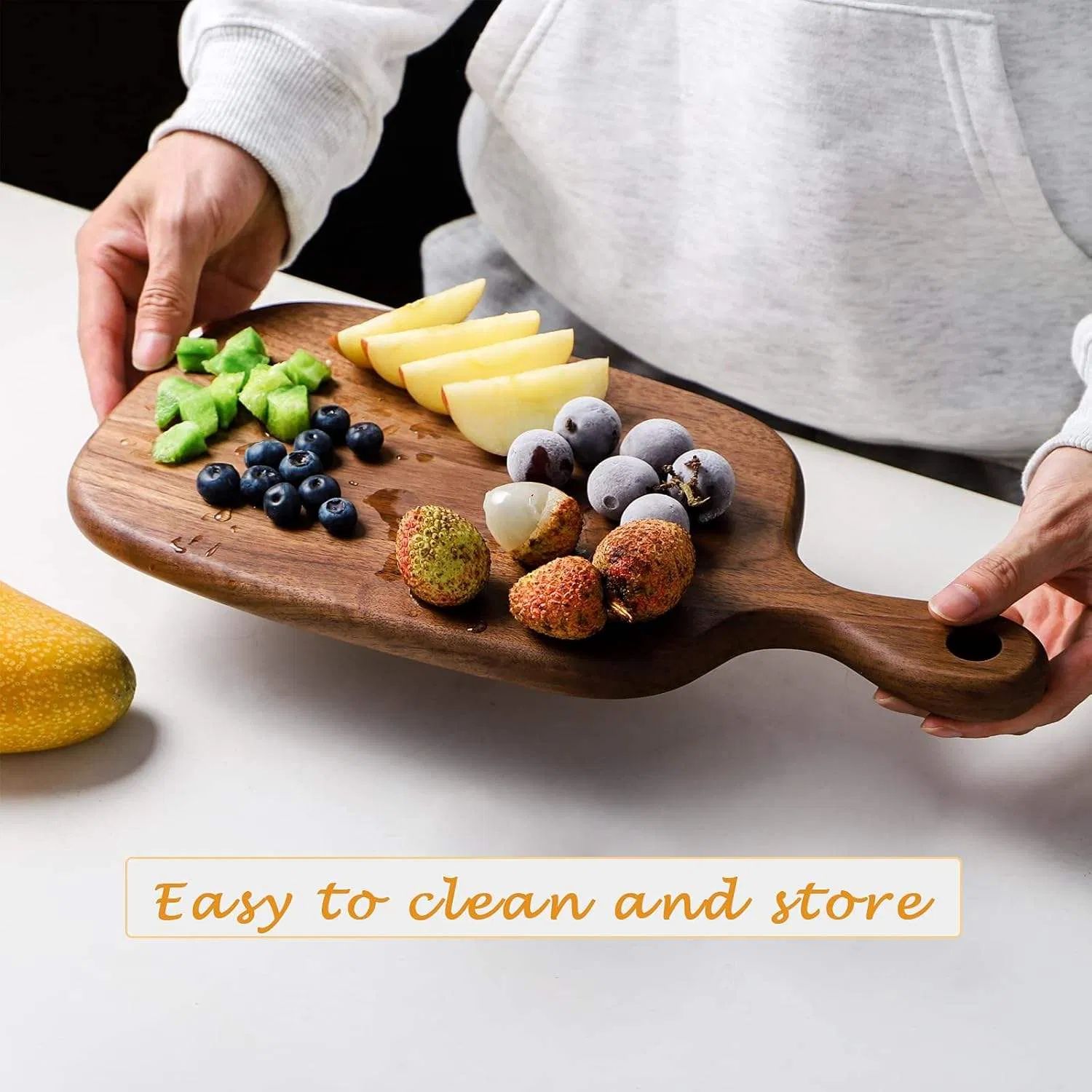 Custom Walnut Rectangular Cutting Board for Steaks, Bread, Vegetables