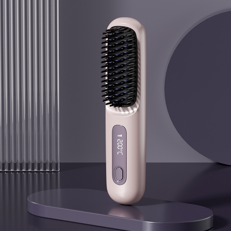Rechargeable 2-in-1 Hair Straightener Wireless Negative Ion Cross-Border Wholesale