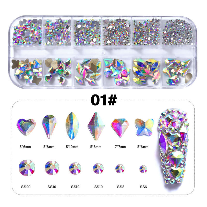 Mixed Crystal Jewelry Nail Stone Art Decoration for Acrylic Nails