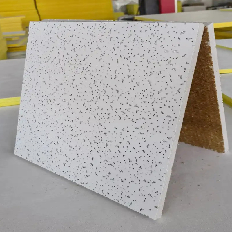 High Temperature & Sand Resistant Fireproof Acoustic Engineering Board Mineral Fiber Ceiling Tile