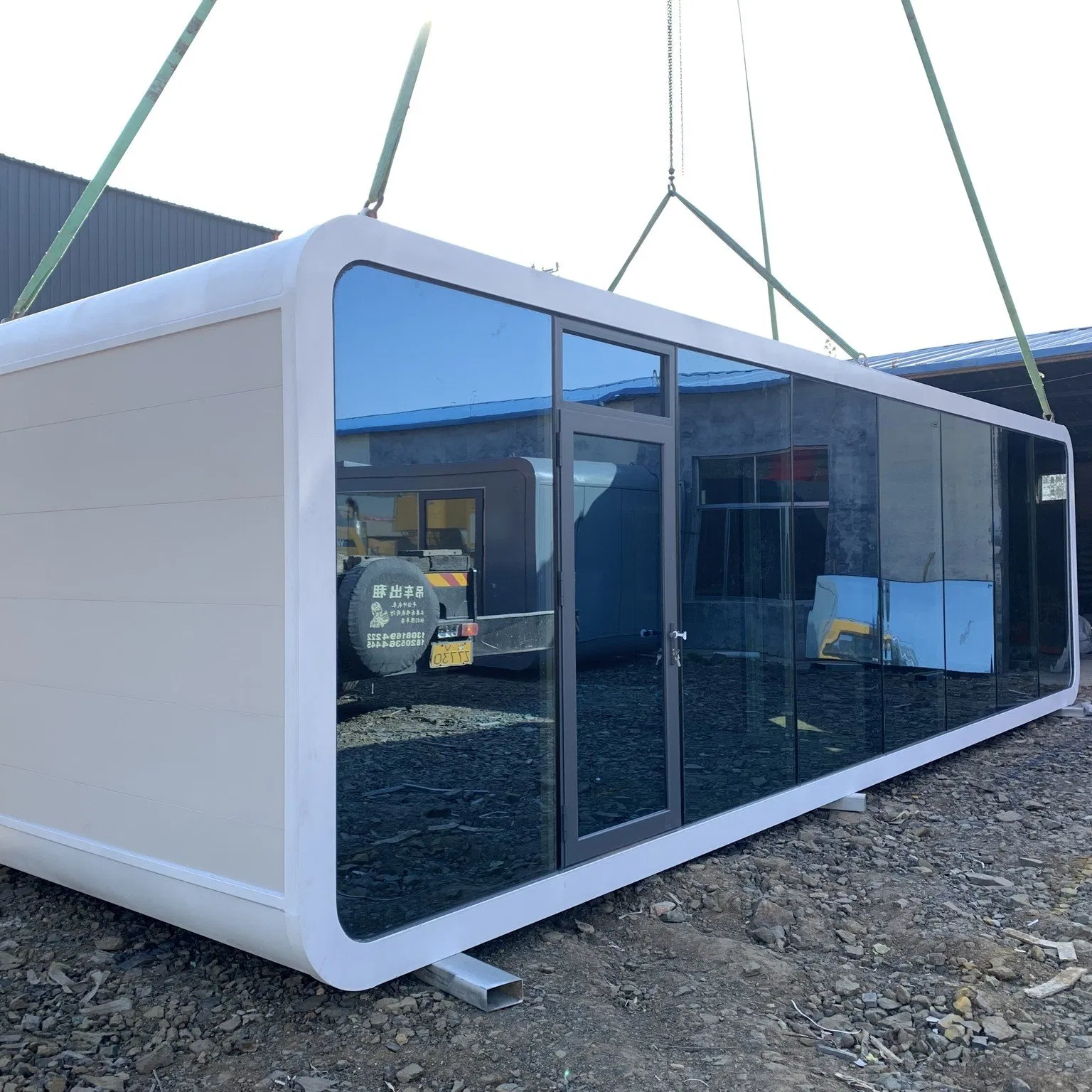 Apple Cabin Pod Tiny Home with Steel Frame Structure Ready to Ship Commercial Space Office Use Prefabricated House