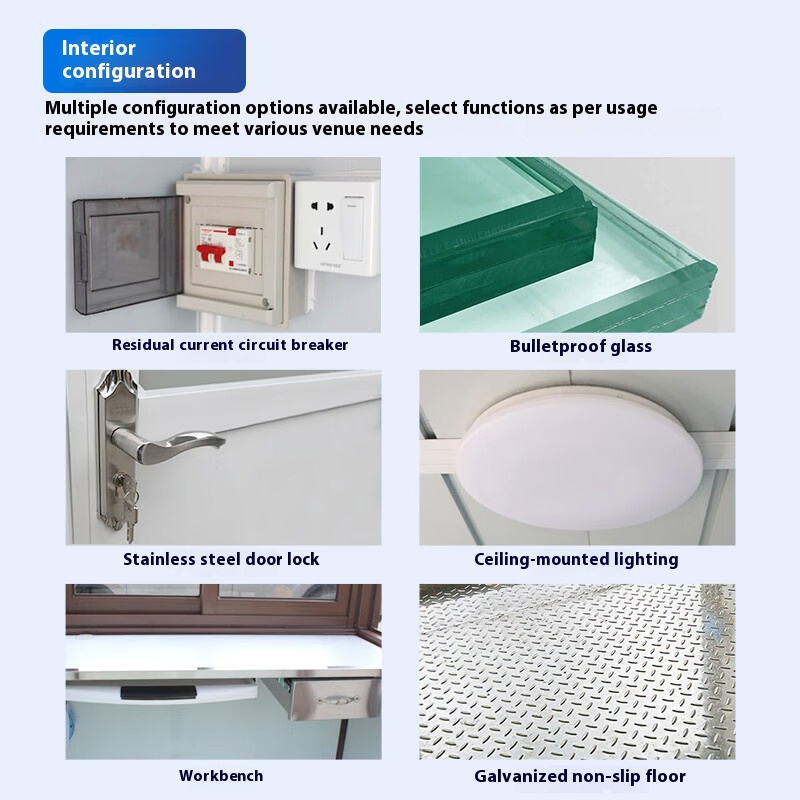 Versatile Guard Booth Featuring PVC Ceiling for Toll Stations and Parking Facilities