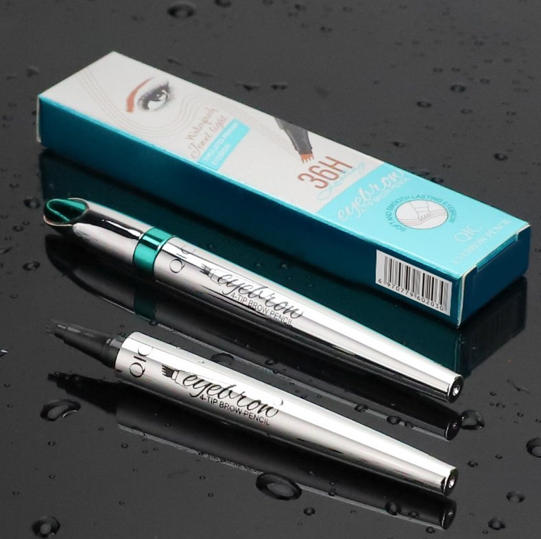 Online Wholesale and Retail Make up Four Prong Liquid Eyebrow Pencil Waterproof and Sweat Proof Liquid Eyebrow Pencil Magic Liquid Eyeliner Pen