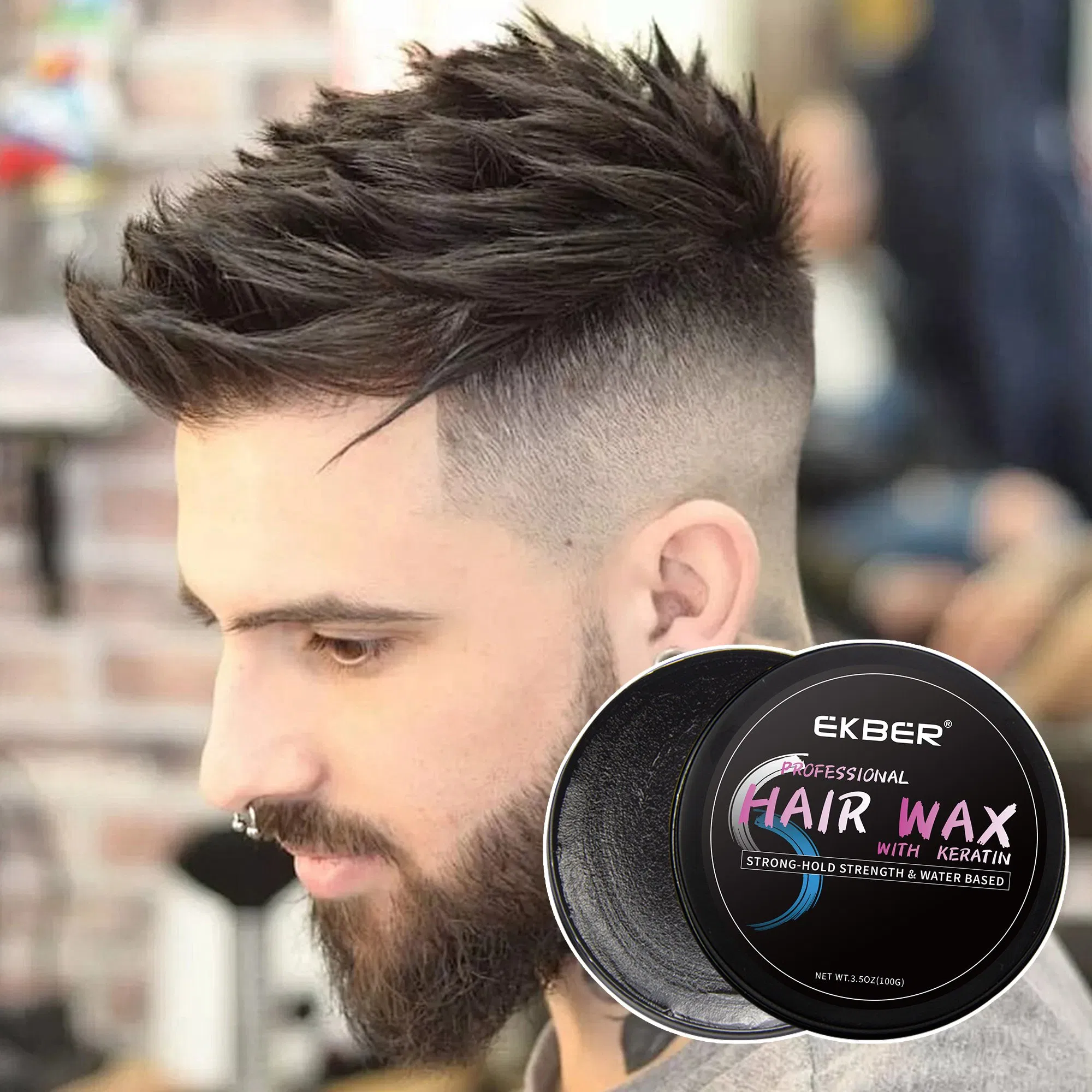 Private Label Professional Men's Hair Design Products Easy to Clean Strong Styling Hair Wax