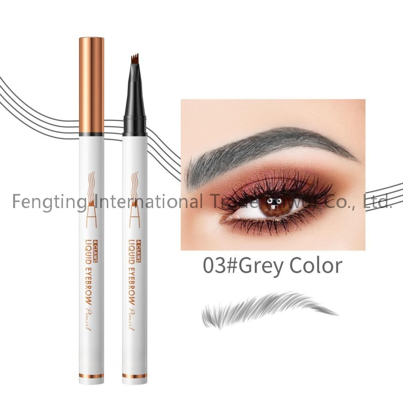 Waterproof Double Head Liquid Eyebrow Pencil Long Lasting Quick-Drying Dual-Ended Eyebrow Pencil