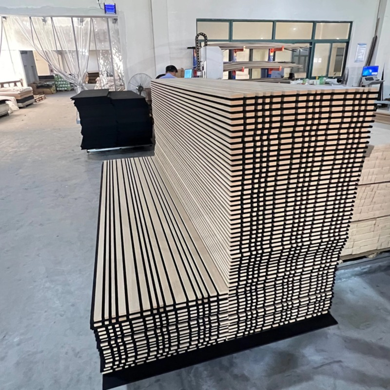 3 Sides Soundproof Wall Panel MDF Acoustic Panel Wooden Sound Pet Design