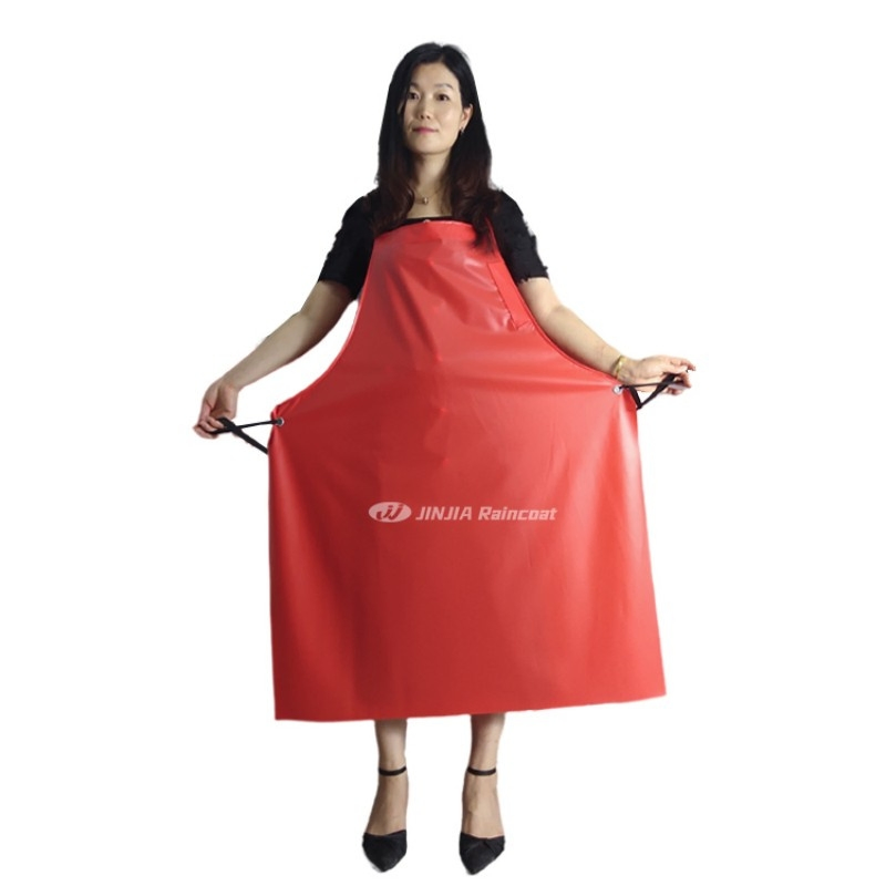 Custom Logo Printing Restaurant Kitchen Cooking Cleaning Work Plastic PVC Waterproof Apron