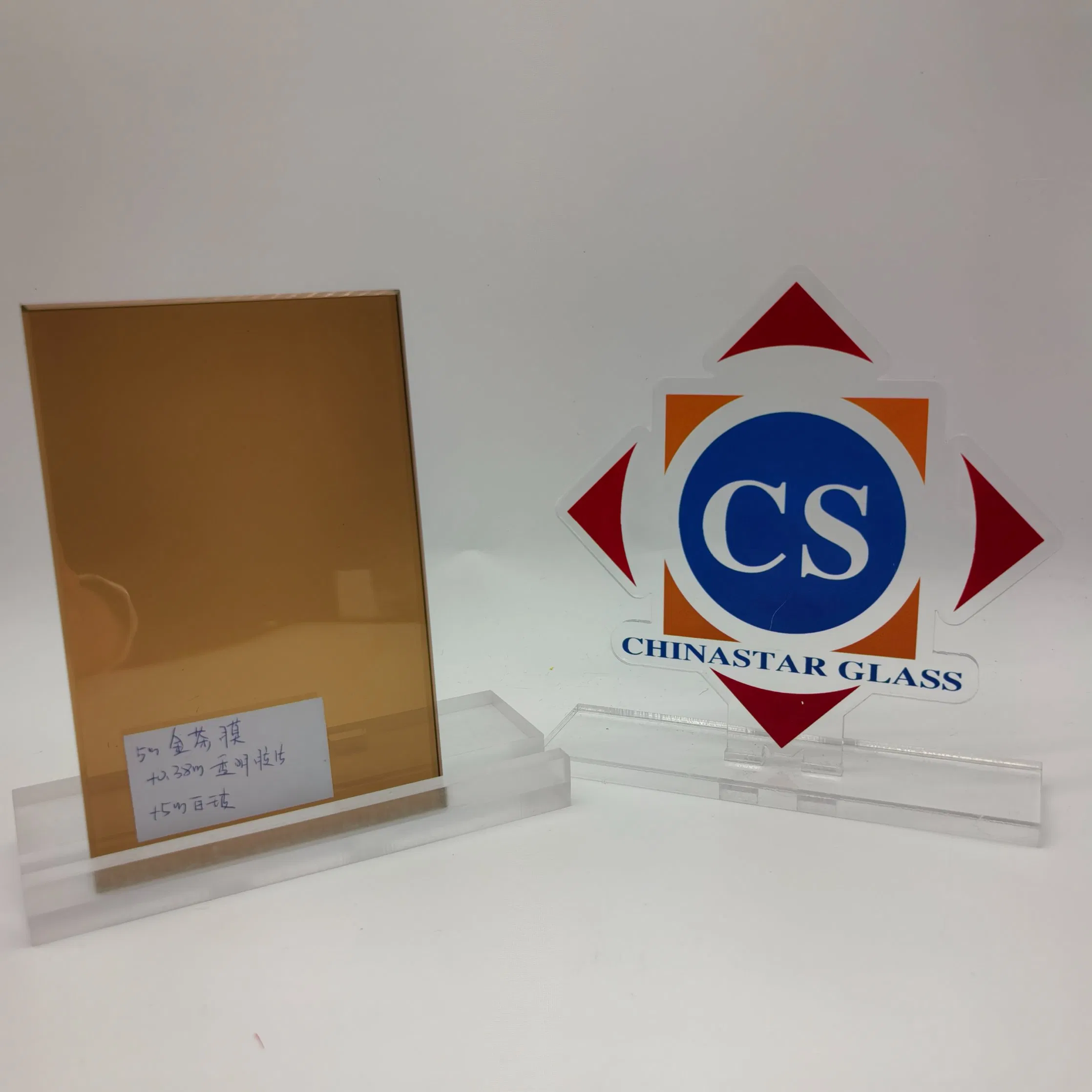 10.38mm Golden Reflective Laminated Glass for Doors/Windows/Shower/Skylights