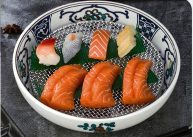 304 Stainless Steel Japanese Barbecue Mesh Half-Round Semi-Circle Tempura Fried Pork Cutlet Serving Rack Net