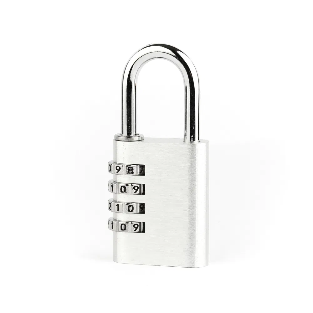 Mini Silver 38mm 3-Digit Aluminum Code Padlock for Storage
