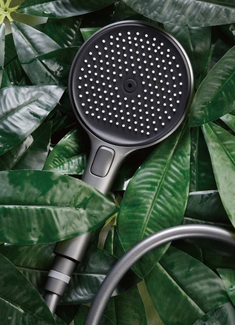 Premium Plastic Shower System with Hand Spray and Temperature Display