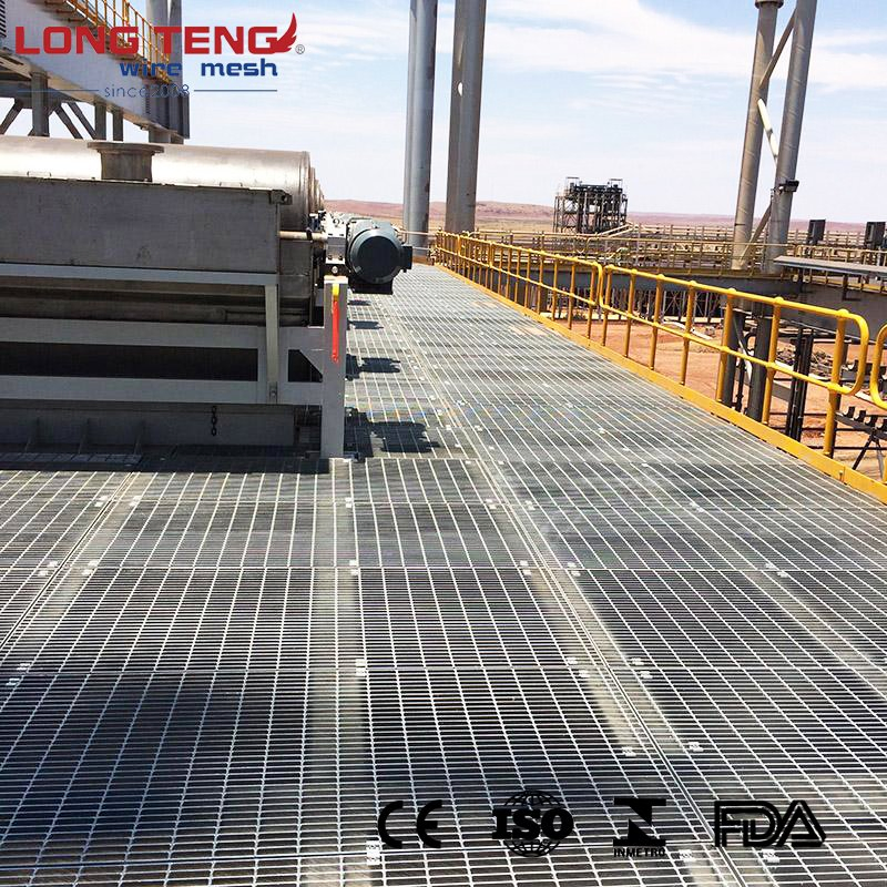Outdoor Custom 201 304 316 316L Stainless Steel 1m X 1m Walkway Flooring Industries Platform Steel Grating Driveway Platform