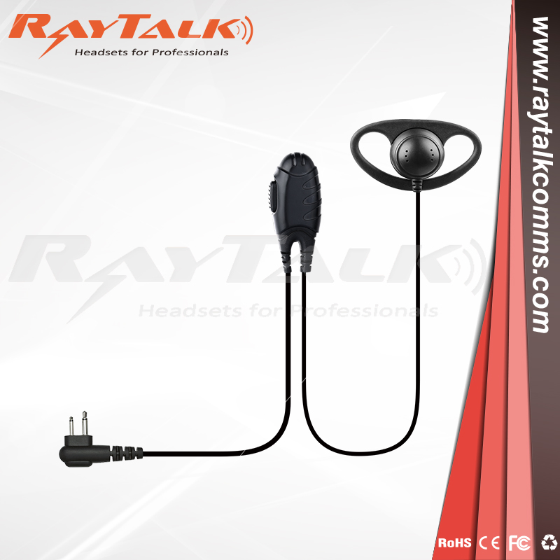 2-Wires D Shape Earpieces for Motorola DEP450