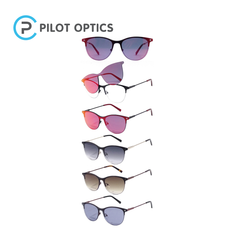 Pilot Optics Fashion Custom Logo Clip on Frames Metal Tempered Optical Frames
