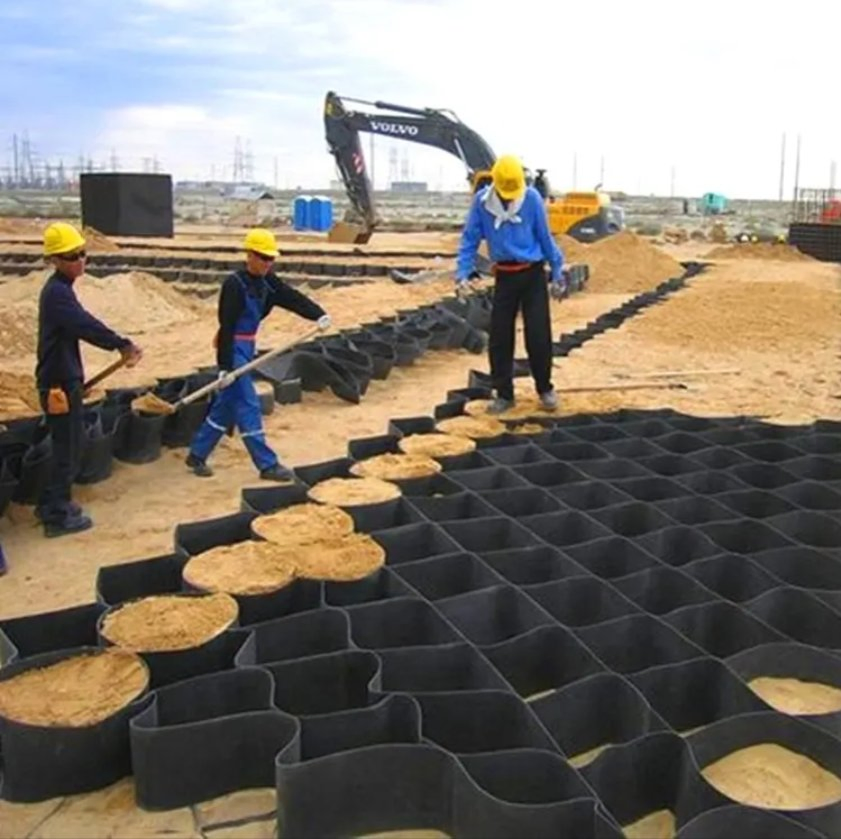 100% Virgin HDPE Geocell Flexible High Quality for Driveway and Parking Factory Supply Good Price Honeycomb Gravel Stabilizer Grid Geocells