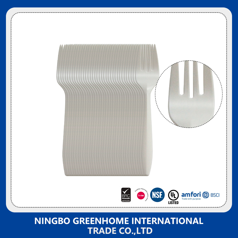 Compostable Corn Starch Fully Biodegradable Cutlery Knives Spoons and Forks