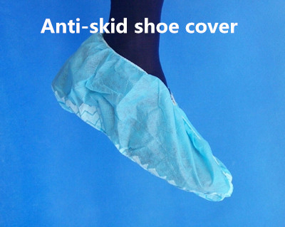 Disposable Non Woven Anti-Skid Shoe Cover for Hospital and Lab