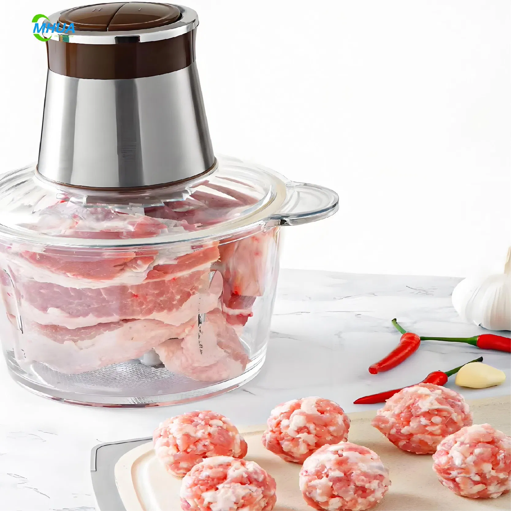 Meat Grinder Household High-Power and High-Capacity Fully Automatic Stirring and Cooking Device Garlic Mixer