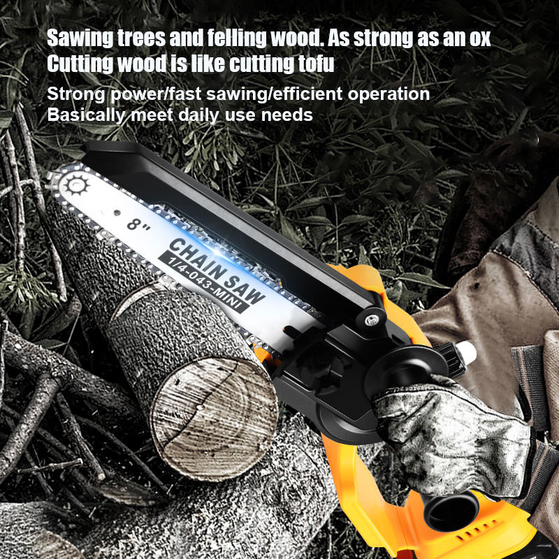 18V Portable Professional Chain Saw Mini 6inch Electric Chainsaw Lithium Electric Chain Saw