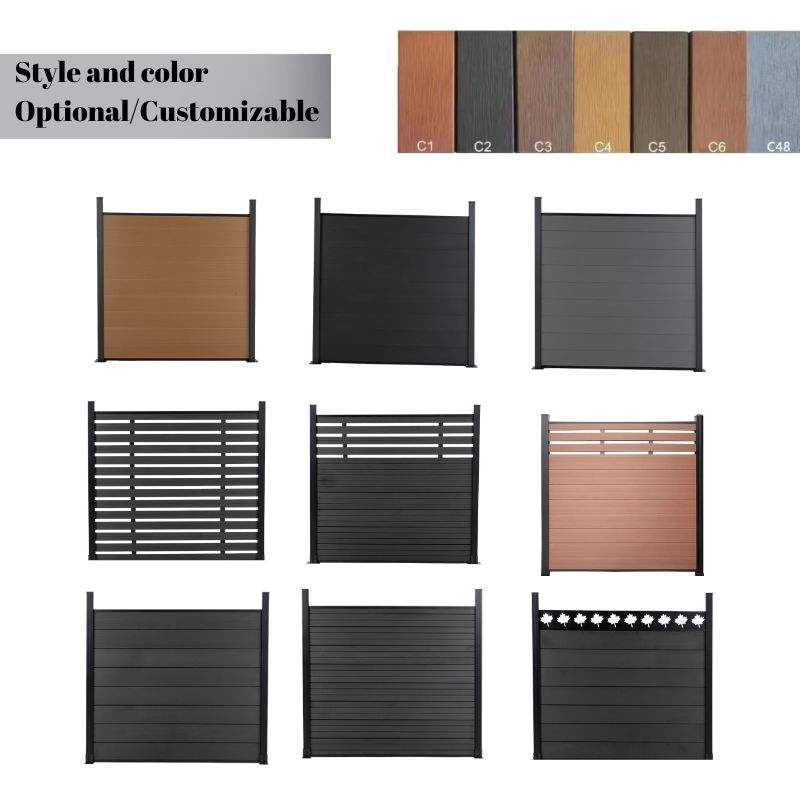 WPC Fence Wood Plastic Decorative Garden Wall Privacy Fence
