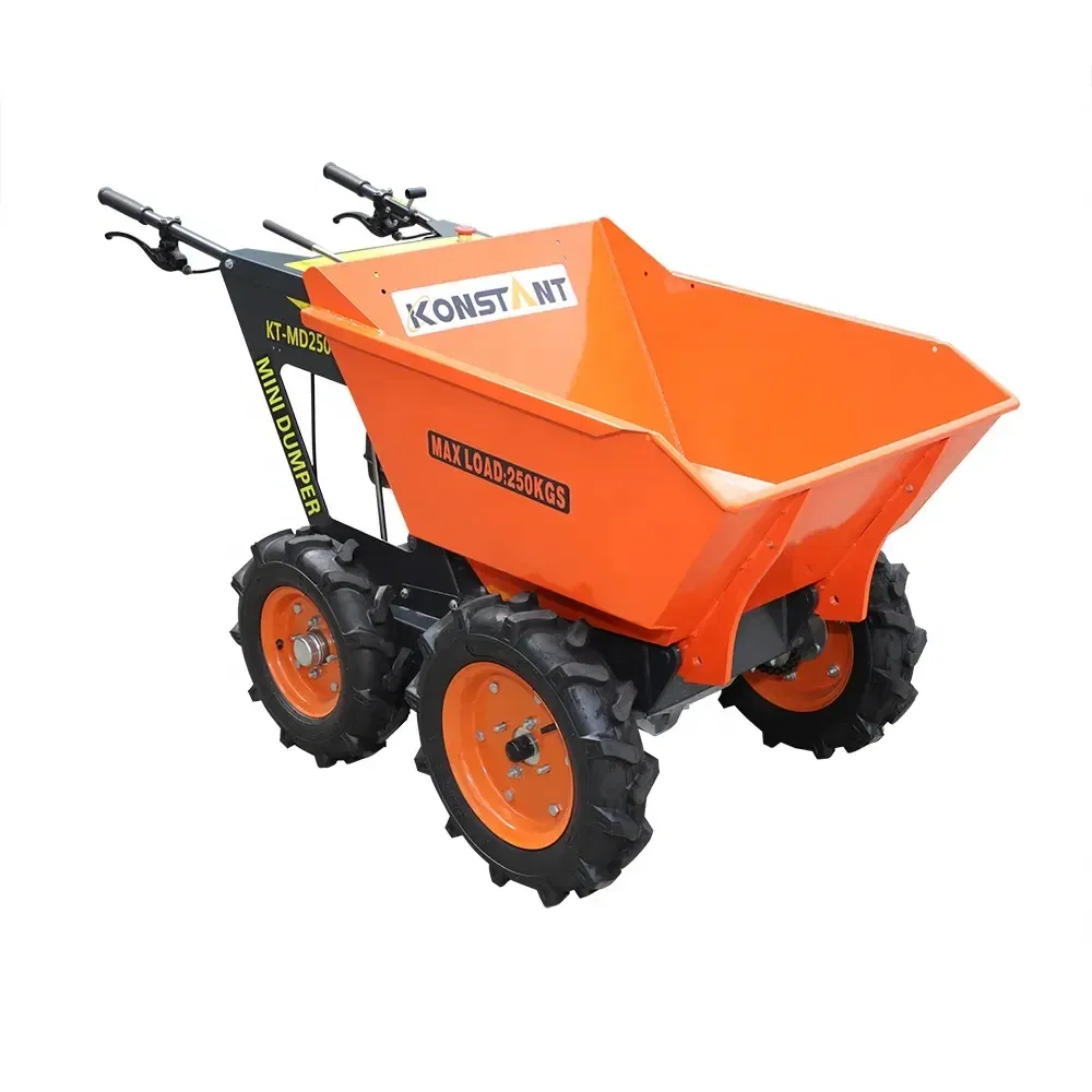 Power Wheel Barrow Crawler Dumper Electric Mini Dumper 4X4 Power Barrow