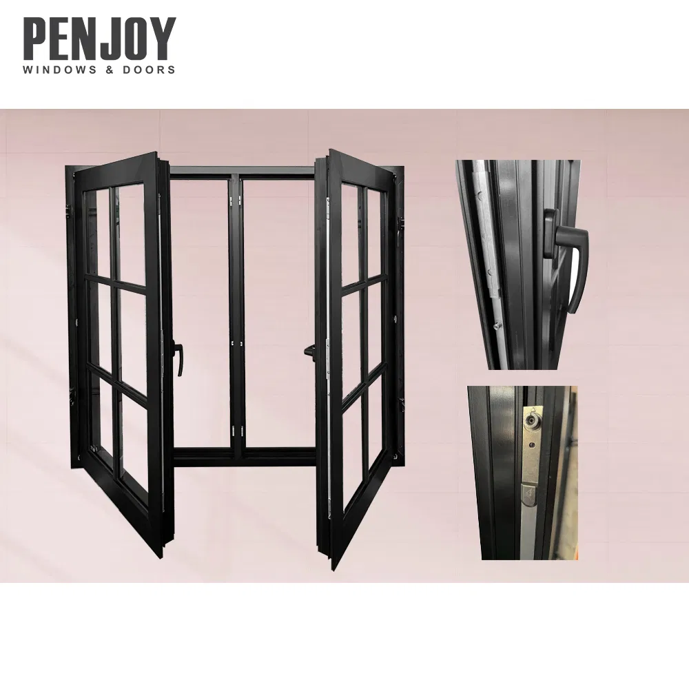 Penjoy Modern Style Factory Customized Aluminum Triple Glazed Outward Casement Window