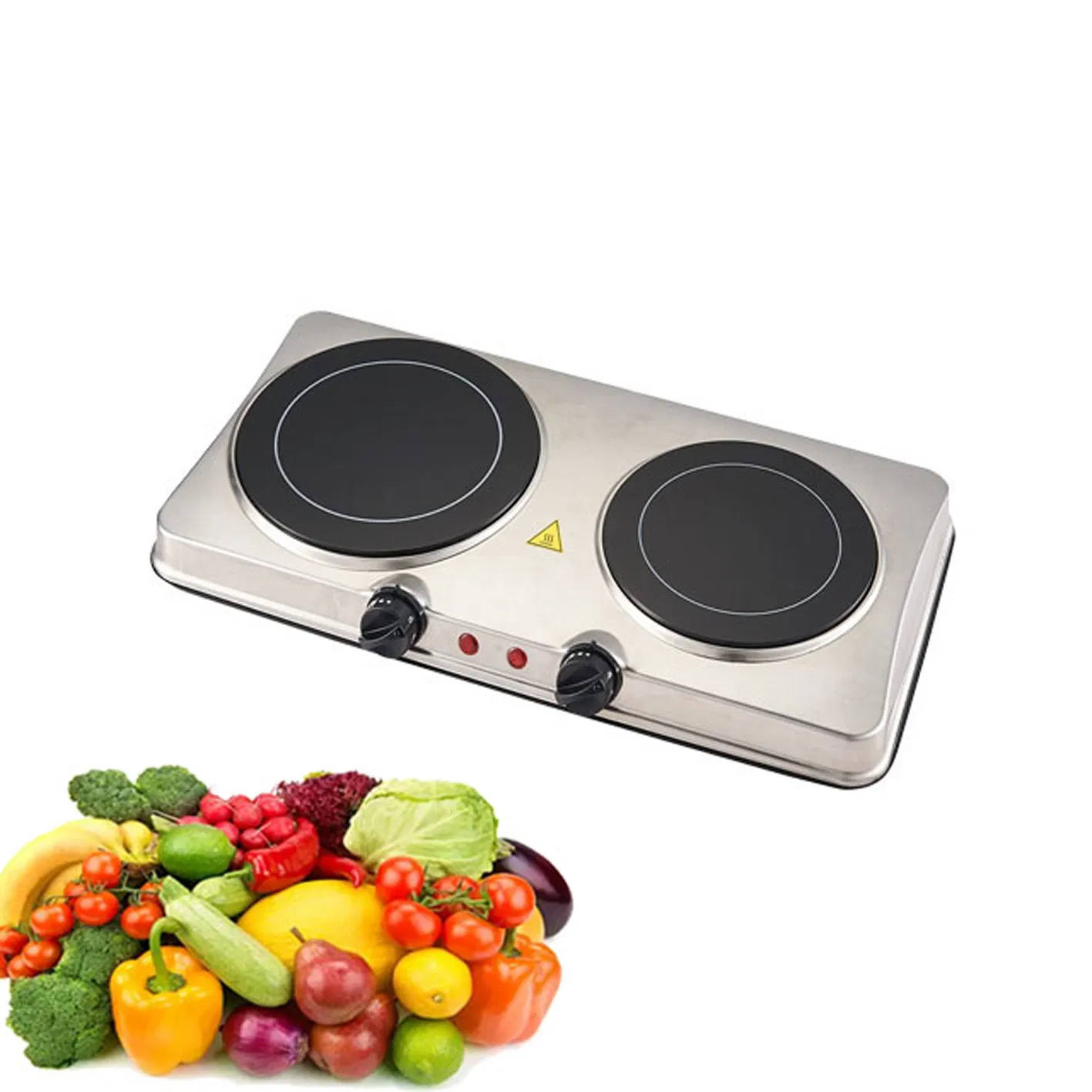 Ceramic Electric Stove with Two Burners for Home