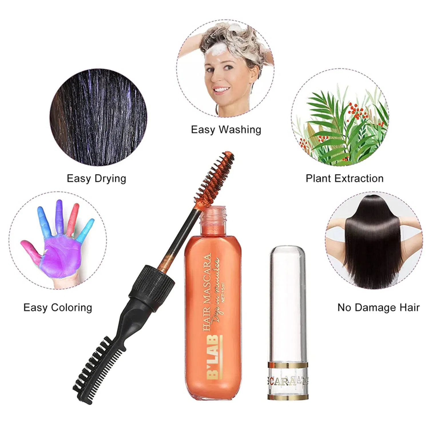 New Hair Chalk Comb Temporary Washable Hair Color Dye for Kids