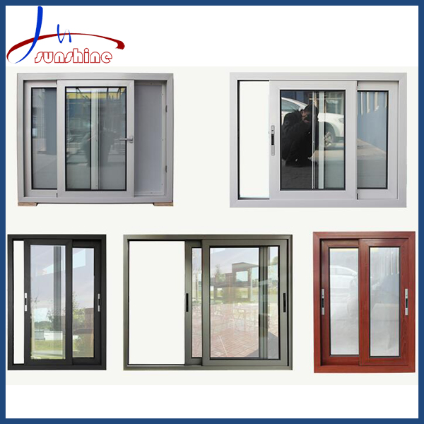 OEM Metal Commercial Windproof Aluminium Sliding Window with Strong Glass