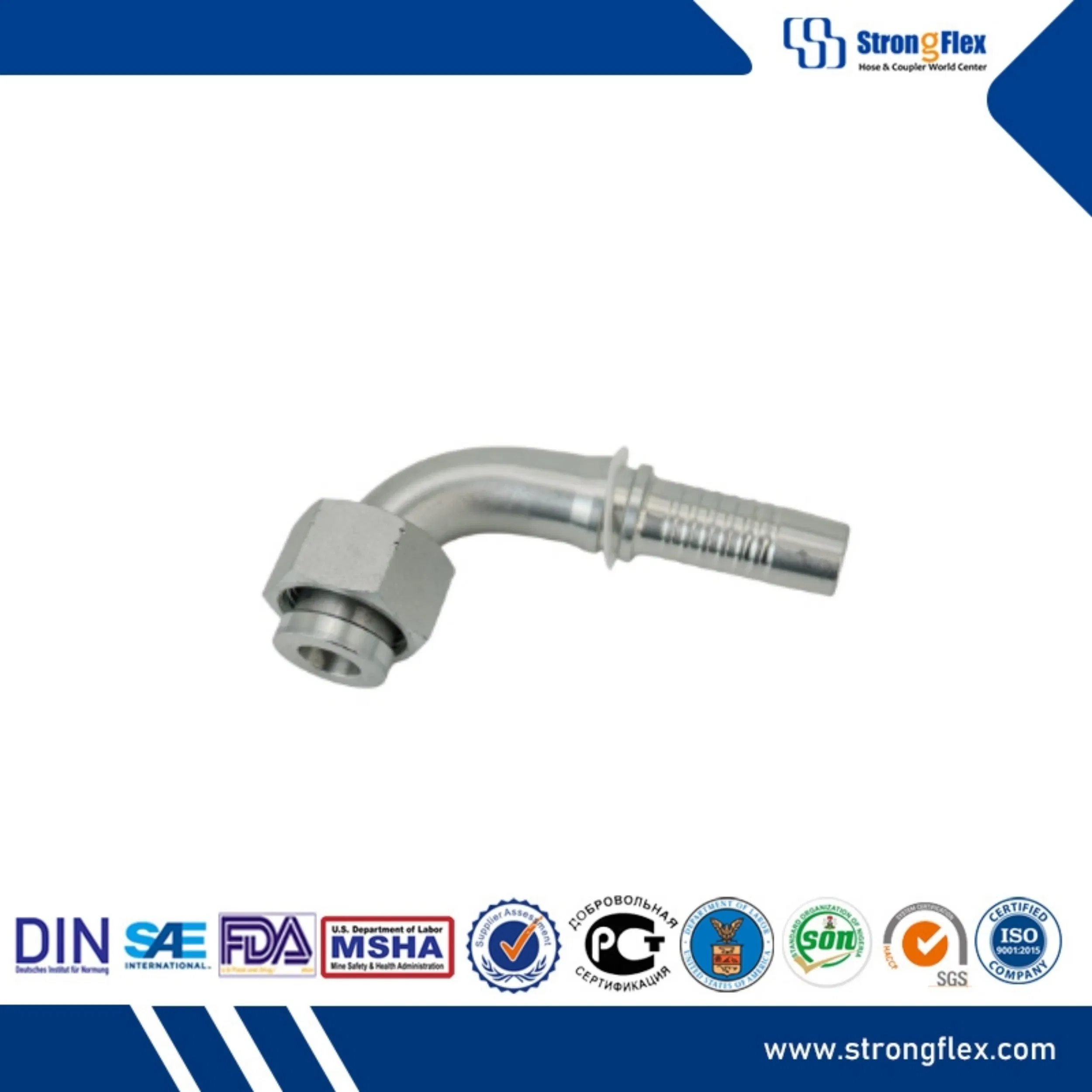 Strongflex OEM 45cone 90cone Female Flat Seat 24211/24241/24291 Orfs Fitting