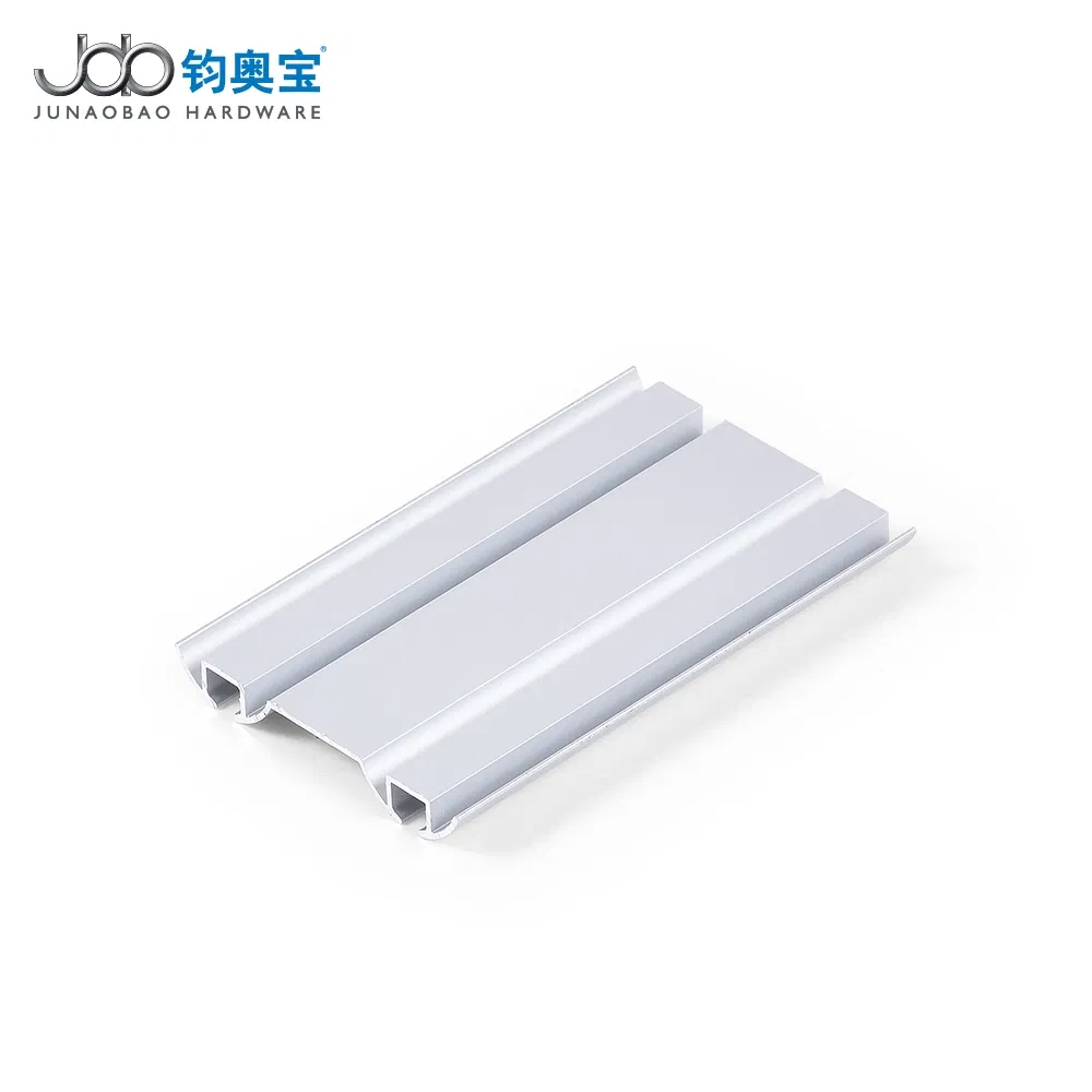 Junaobao Furniture Guide Bottom Rail Profile Anodized Aluminum Profile for Sliding Cabinet