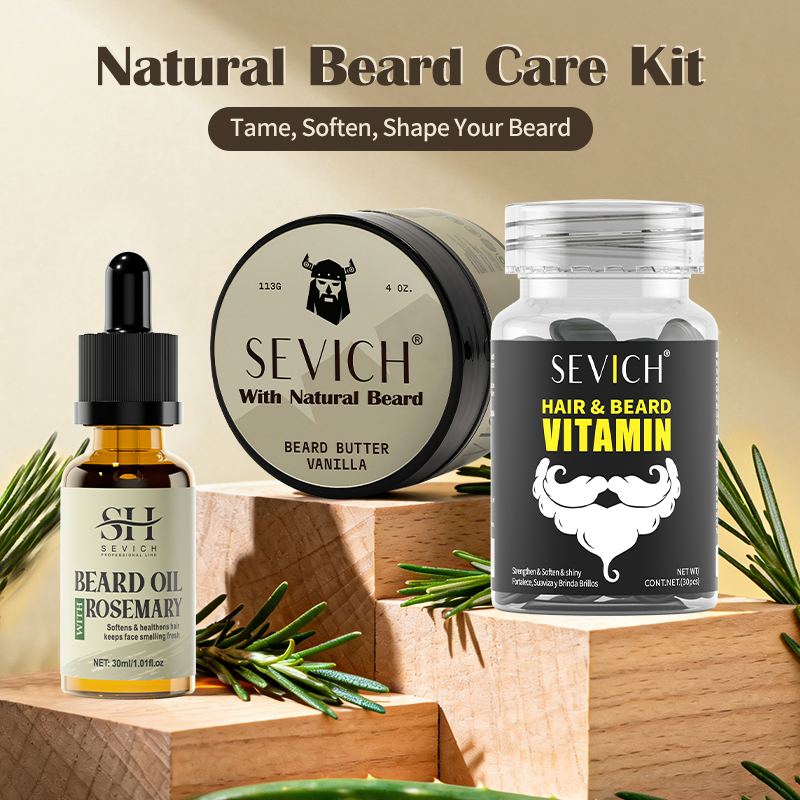 Men's Beard Care Product Natural Organic Smooth Softening Daily Moisturizer Balm Cream with Nice Fragrance
